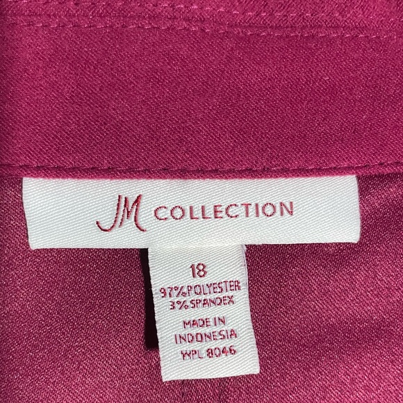 Size 18 cranberry faux suede jacket - Picture 7 of 7